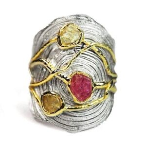 NWT German Kabirski Ardith Ruby And Chrysoberyl Ring